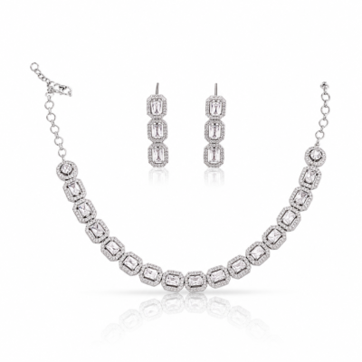Elegant silver jewelry set