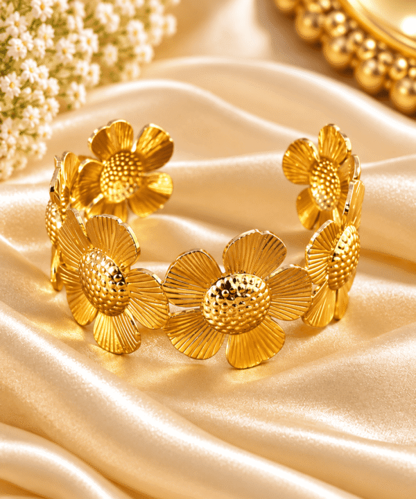 Gold Floral Cuff…